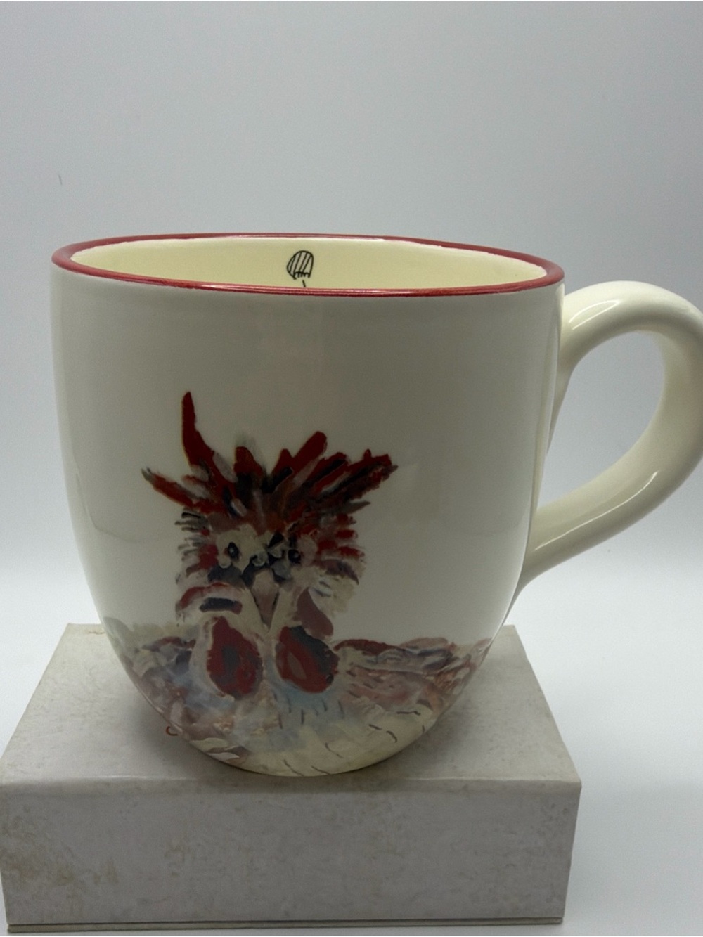 Jacques Pepin Sur La Table Rooster Mug Handcrafted Earthenware Italy